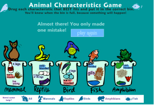 animal characteristics game