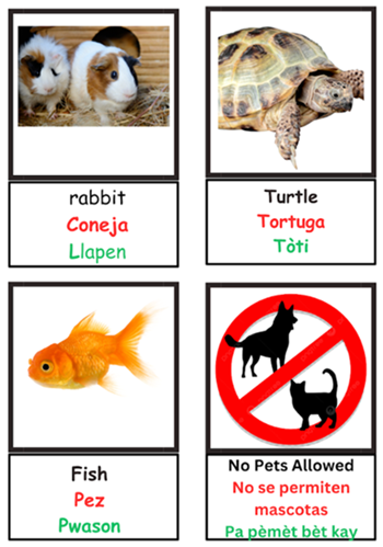 different pets